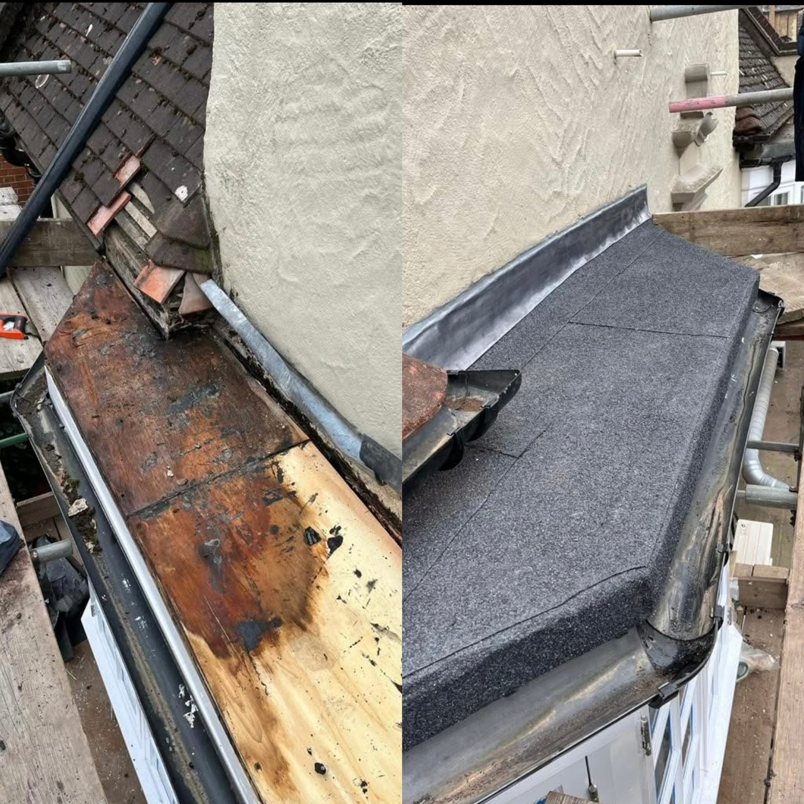 Bay Roof Stripped & Re-Felted