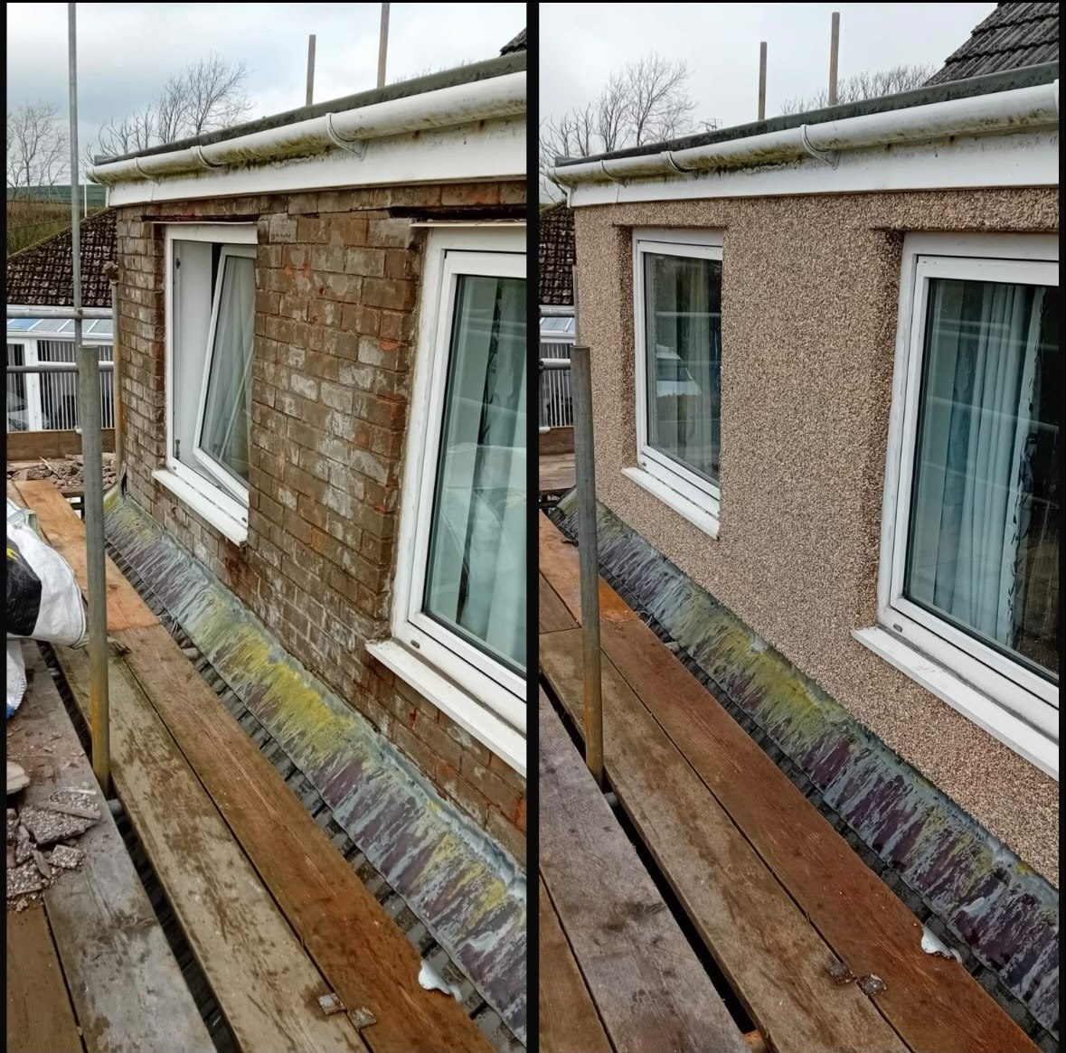 Gable Finished In Fresh Dry Dash